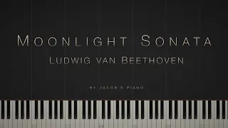 Moonlight Sonata: 1st mvt. - Ludwig van Beethoven  Synthesia Piano Tutorial