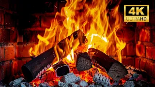 Relaxing Night with Cozy Fireplace Burning & Crackling Fire Sounds🔥 Fireplace Ambience 4K #23