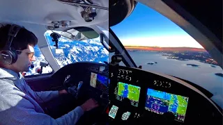 Windshear and Turbulence! Single Pilot Jet Flight From The Snowy Mountains To New York!