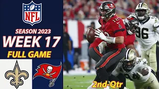 New Orleans Saints Vs Tampa Bay Buccaneers FULL GAME  Week 17 12/31/2023|NFL 2023