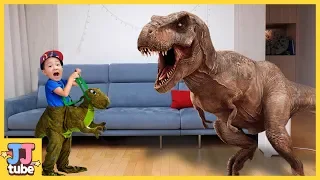 공룡 장난감을 마법 젤리로 뿅! 쥬라기 월드 티라노 장난감 놀이 Jurassic Dinosaur pretend play Magic Playhouse[제이제이 튜브-JJ tube]