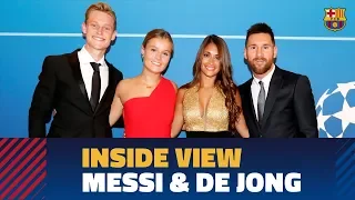 [BEHIND THE SCENES] Messi & de Jong receive awards from UEFA