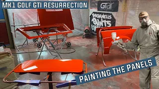 Painting The Panels 1983 Mk1 Golf GTI Restoration 1.8 20v t Engine Swap