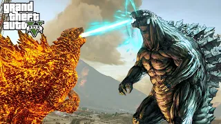 Nuclear Godzilla vs Godzilla Earth ゴジラ・アース Epic Battle - GTA V Mods