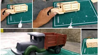 How to make a wooden truck (HANDMADE WOODEN VINTAGE TRUCK) @dreamationkhraw  |Khasi| Children toys