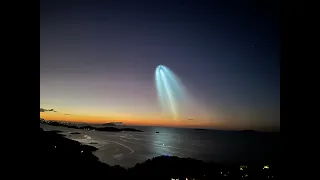 Space X rocket flies over St. John, US Virgin Islands