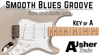 Blues Groove in key of A | Just Bass & Drums | Guitar Backing Track