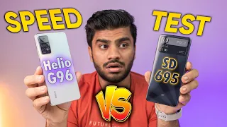Redmi Note 11 Pro vs POCO X4 Pro 5G (SD 695 vs Helio G96) Speed Test - Helio Jhukega Nahi😱