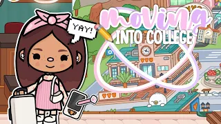 MOVING INTO COLLEGE 📚👧 || *WITH VOICE* 🔈|| Toca Boca TikTok Roleplay 🩵