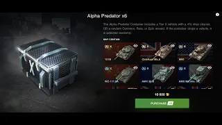 Opening x6 Alpha Predator Containers | World of Tanks Blitz