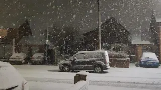 Short, Heavy Snowfall - Gloucester, Gloucestershire - 24/01/2021