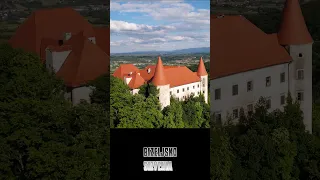 Exploring Slovenian castle Bizeljsko with drone