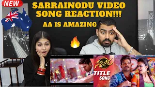 SARRAINODU VIDEO SONG Reaction by an AUSTRALIAN Couple | Allu Arjun Dance Reaction | AA is Amazing |