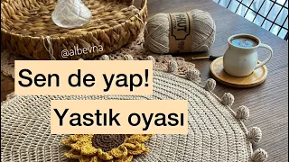 Ponponlu Oya yapımı #crochet#Örgü #albevna