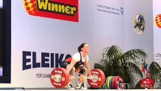 European Weightlifting Champions 2014 Karpunenko Oxana 121kg Snatch