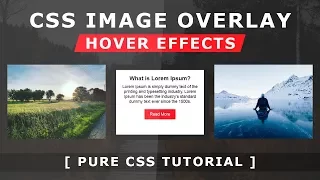 Css Image Overlay Hover Effects - Pure Css Tutorial  - How To Create Image Hover Overlay Effects