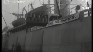 Rations arrive in England (1946)