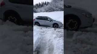 Subaru xv crosstrek in snow