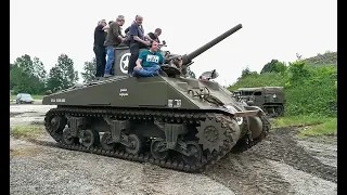 Sherman M4A4T offroad (radial engine sound)