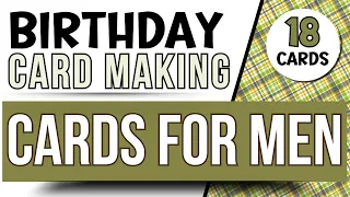 Easy MALE Birthday & Thank you card designs and ideas! Card making tutorial 2023 | Cards for men