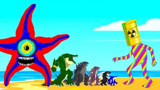 STARRO, Sharkzilla, Godzilla vs MONSTER RADIATION RAINBOW : Monster Ranked From Weakest To Strongest