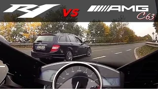 Yamaha R1 vs +530HP Mercedes-Benz +300km/h