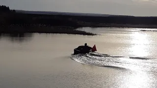 Лодка из пенопласта своими руками. | Первое испытание лодки и наше впечатление о ней. #7