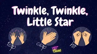 Brain Break Hand Exercise Warm Up to 'Twinkle Twinkle Little Star' for Beginner