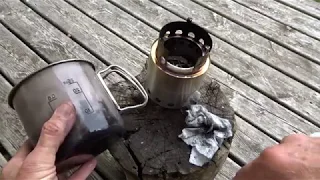 Testing a Method to Clean Soot from Titanium Camp Cookware