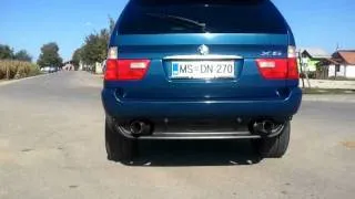 BMW X5 3.0i straight pipe exhaust test