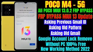 Poco M4 5g Frp Bypass MIUI 13 Update | All Poco Frp Bypass Android 11/12 Update Without Pc 100% Free