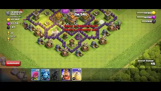 MiHo attack strategy 🔥... th7 minions+hog rider+healing spell attack strategy 😇