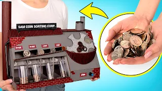 Maszyna sortująca monety z tektury