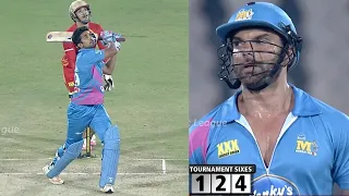 Witness Sohail Khan and Saqib Saleem's explosive 6's vs Telugu Warriors | Mumbai Heroes | CCL