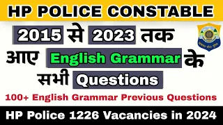 All English Questions Asked in HP Police Constable | 2015-2023 | Himachal Pradesh | hpexamaffairs