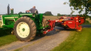 Dad cutting hay with Oliver 1955 6/13/17