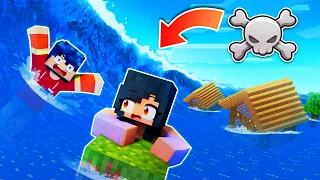 Minecraft TSUNAMI Floods Our Server!