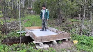 Строю бетонный мост в лесу!