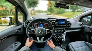 2022 Mercedes Benz T-class 180d [ 1.5l diesel 116hp ] | POV Test Drive | Fuel consumption info