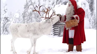 Message of Santa Claus in Lapland for kids 🎅🦌🎄 Christmas is coming soon Father Christmas & children