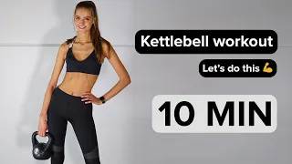 10 MIN KETTLEBELL WORKOUT // FULL BODY - no repeat - Ichelle Streekstra