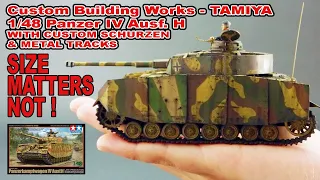 1/48 TAMIYA German Tank Panzer IV Ausf. H Custom Building Works with custom schurzen & metal tracks
