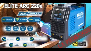 Cómo es la soldadora ELITE ARC 220s - Prueba 6011 , 7018 110 v , 220v   -  ferrotienda