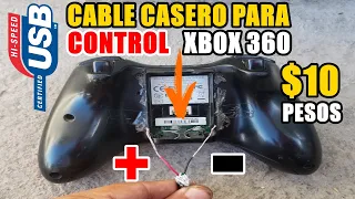 Tutoriales - Como Hacer un Cable Juega y Carga Casero para un Control de Xbox 360 (SIN BATERÍAS)