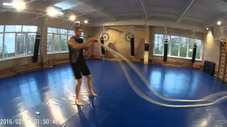 Тренировка с функциональным канатом / Battle rope workout