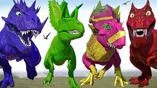 3 Head Flash Ultimasaurus & T-REX Vs Sharkzilla & Godzilla Jurassic World Evolution Dinosaurs Battle