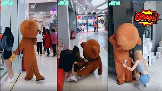 Tuddy bear prank on mall | Top Full Funny video brown tuddy bear in girl | brown tuddy bear | snack