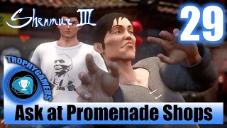 Shenmue 3 - Ask Around at Promenade Shops About the Red Snakes (QTE Fight) Walkthrough Part 29