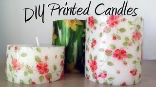 DIY tutorial: Decorate candles with paper napkins / Decorar velas con servilletas de papel