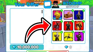 😱OMG!! 🔥 I TRADE ALL MY 10m💎 GEMS  FOR ALL CLOCKMAN INVENTORY  | Toilet Tower Defense